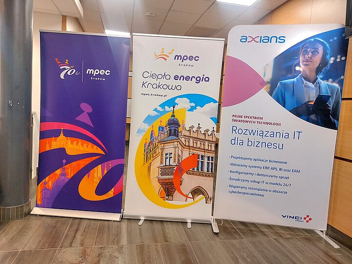 Logotypy sponsorów: MPEC, AXIANS